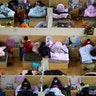 Patients infected with the coronavirus rest at a temporary hospital converted from the Wuhan Sports Center in Wuhan, China, Feb. 17, 2020. 