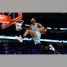 Miami Heat's Derrick Jones Jr. heads to the basket on his way to winning the NBA All-Star slam dunk contest in Chicago, Feb. 15, 2020.?