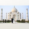 President Trump and first lady Melania Trump visit the Taj Mahal in Agra, India, on Feb. 24, 2020.