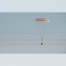 The Soyuz MS-13 spacecraft with Expedition 61 crew members Christina Koch of NASA, Alexander Skvortsov of the Russian space agency Roscosmos, and Luca Parmitano of ESA, lands in a remote area near the town of Zhezkazgan, Kazakhstan, Feb. 6, 2020.