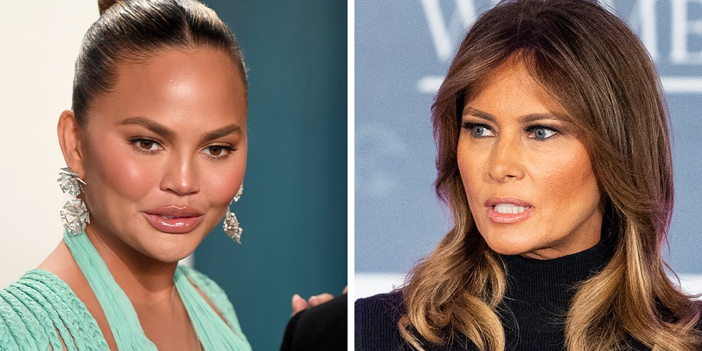 Image result for Chrissy Teigen slams 'wifebot' Melania Trump in curse-filled tweets over coronavirus response