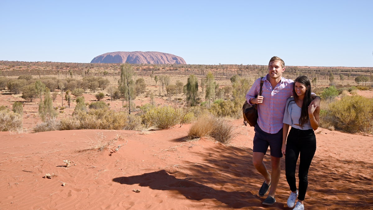 Peter and Madison in Alice Springs, Australia, on night one of a two-night, live special, season finale event on 'The Bachelor.' 