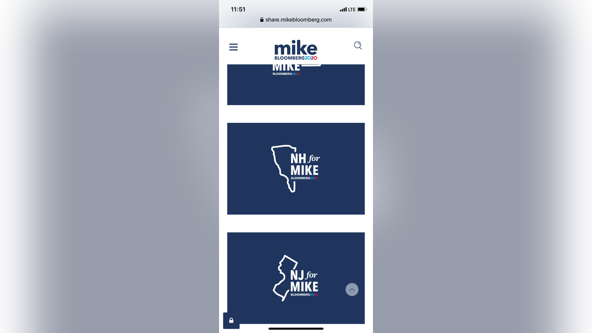 The map of New Hampshire was briefly inverted in the states logo section of presidential candidate Mike Bloomberg's campaign website