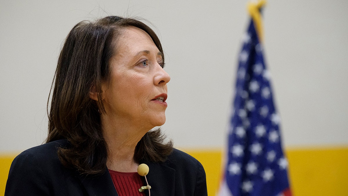 SEATTLE, WA - JULY 8: Sen. Maria Cantwell (D-WA) speaks during a town hall at Evergreen High School, on July 8, 2017 in Seattle, Washington. The town hall, attended by more than 400 people, was one of several Cantwell scheduled throughout the the state during the Congress' Fourth of July recess that address constituent concerns from healthcare to immigration. (Photo by Stephen Brashear/Getty Images)