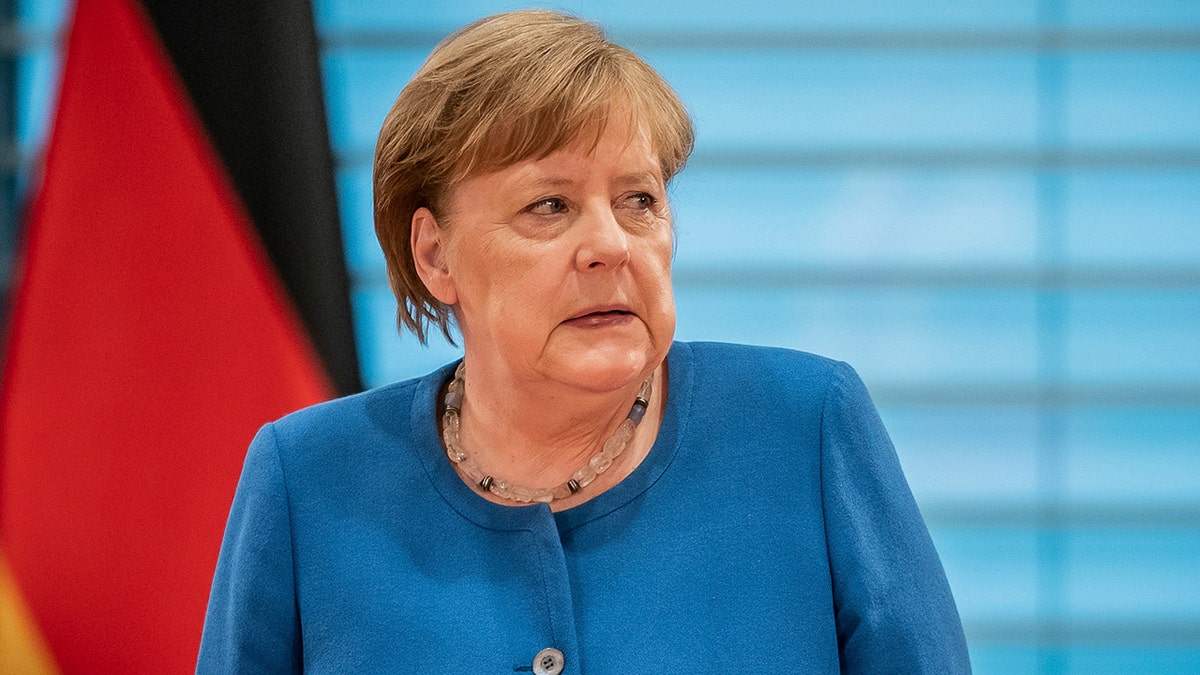 German Chancellor Angela Merkel attends the weekly cabinet meeting at the Chancellery in Berlin, Germany, Wednesday, March 18, 2020.