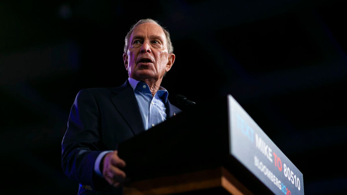 Former Democratic presidential candidate Mike Bloomberg speaks during a campaign rally at the Palm Beach County Convention Center in West Palm Beach, Fla., Tuesday, March 3, 2020. Bloomberg's inclusion in the 2020 DNC lineup has outraged many of the party's progressives (Matias J. Ocner/Miami Herald via AP)