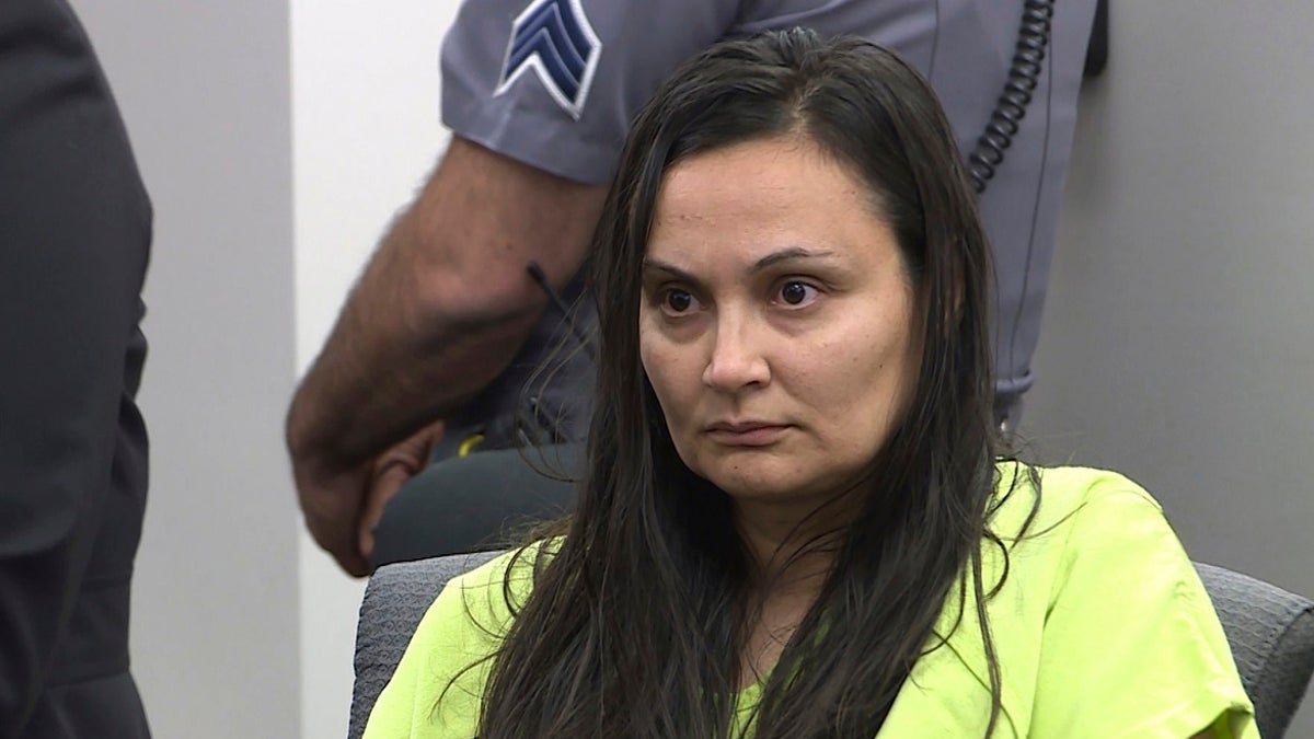 Letecia Stauch makes her first appearance in El Paso County District Court in Colorado Springs, Colo. Stauch faces several charges, including first-degree murder of a child, in the presumed death of 11-year-old Gannon Stauch. (KRDO-TV/The Gazette via AP, Pool)