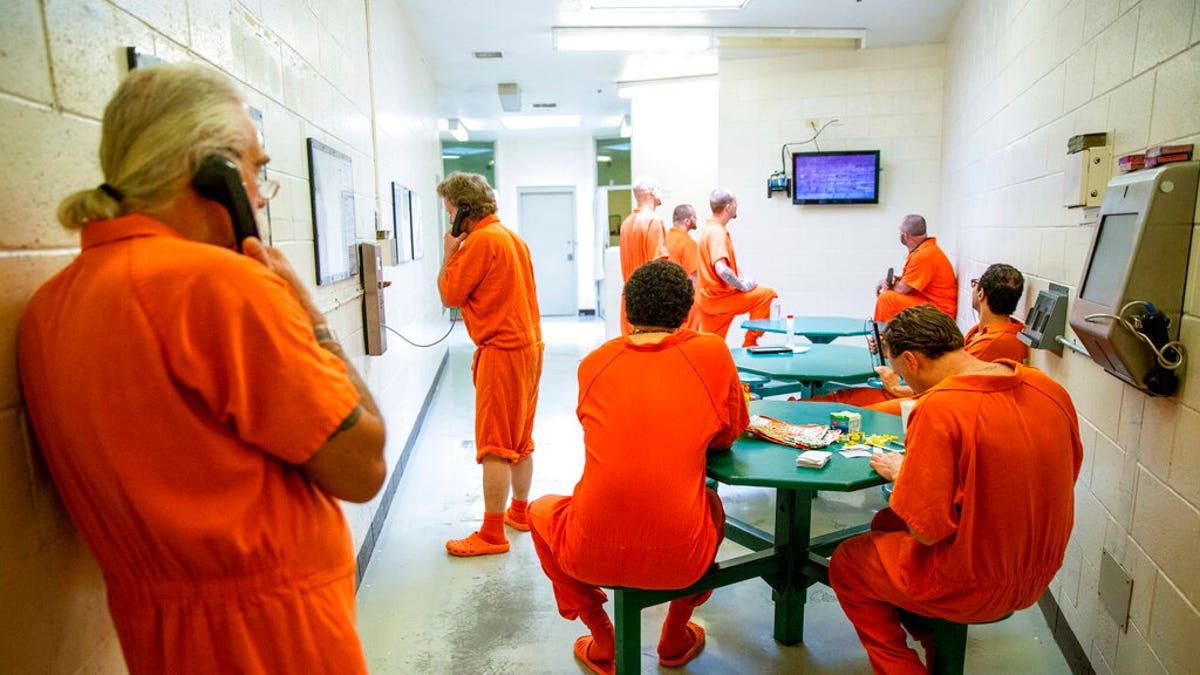 FILE: Inmates pass the time within their cell block at the Twin Falls County Jail in Twin Falls, Idaho. 