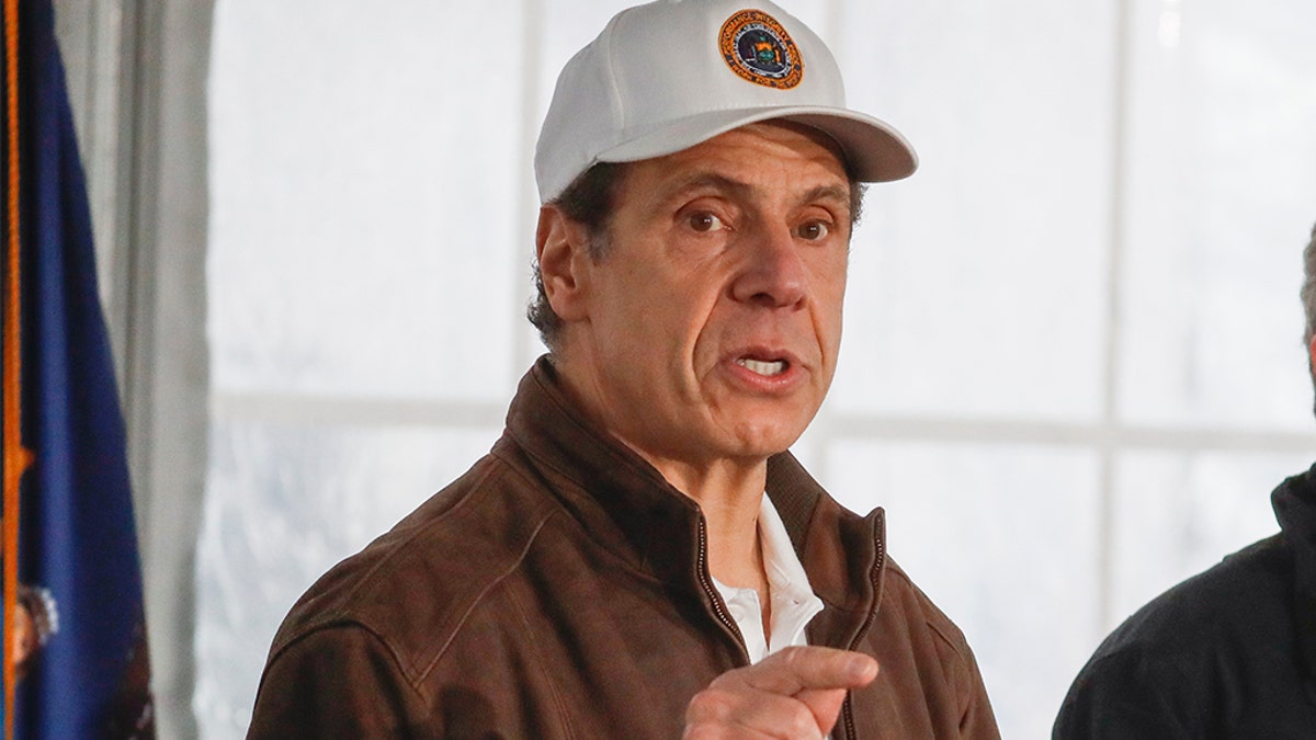 New York Governor Andrew Cuomo speaks during a news conference at a COVID-19 coronavirus infection testing facility at Glen Island Park, Friday, March 13, 2020, in New Rochelle, N.Y. (AP Photo/John Minchillo)