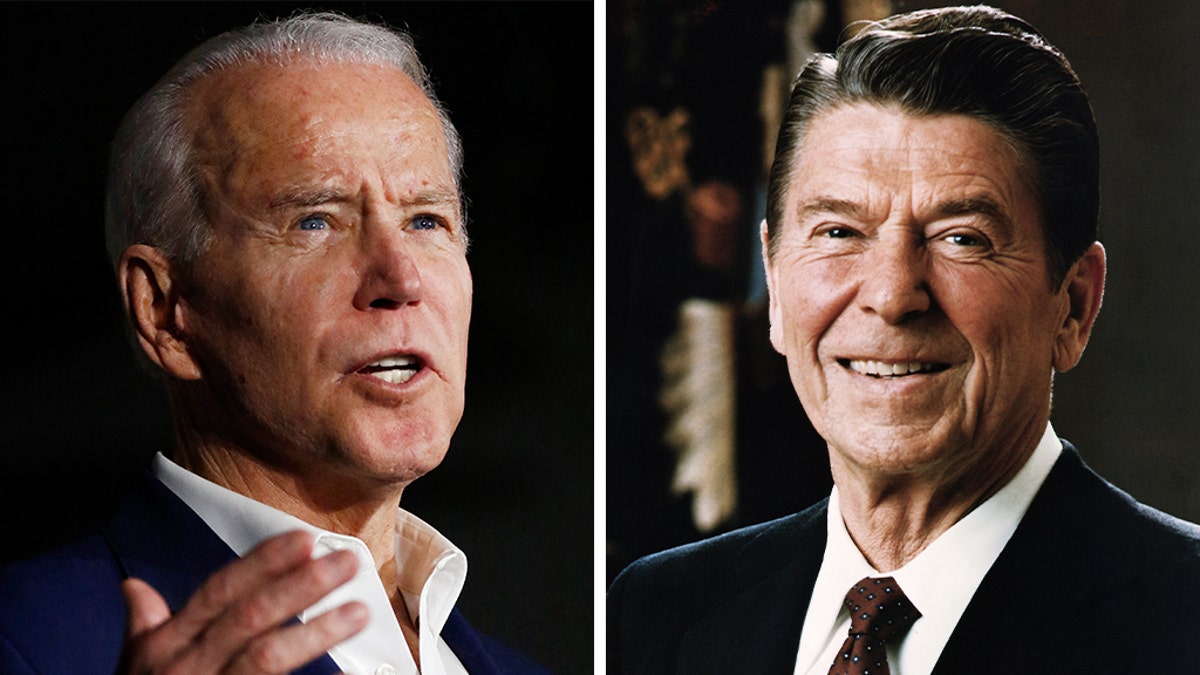 Joe Biden and Ronald Reagan