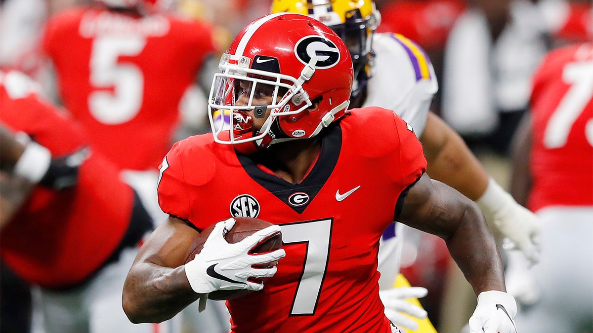 The Chiefs take D'Andre Swift. (Photo by Kevin C. Cox/Getty Images)