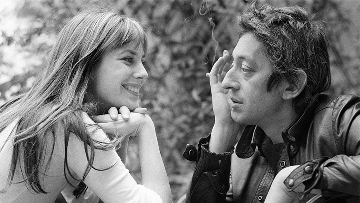 Jane Birkin and Serge Gainsbourg pictured together at home in Paris, France, circa 1972.     