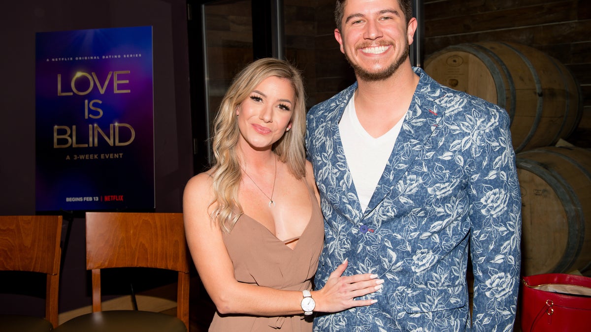 Amber Pike and Matt Barnett attends Netflix's "Love is Blind" VIP viewing party at City Winery on February 27, 2020 in Atlanta.