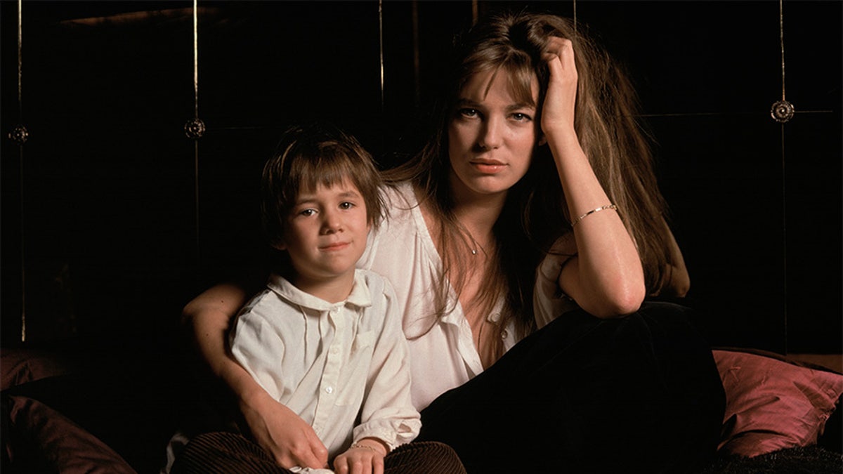 British singer and actress Jane Birkin and her daughter Charlotte, she had with French singer and songwriter Serge Gainsbourg.