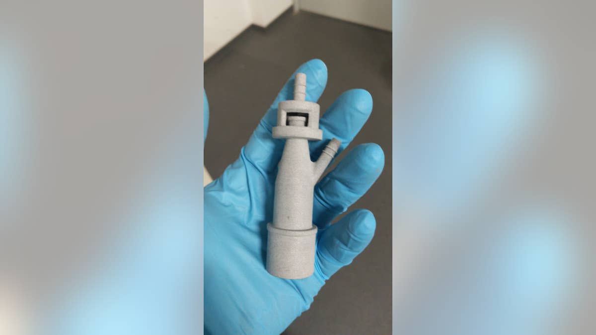 A 3D-printed valve.