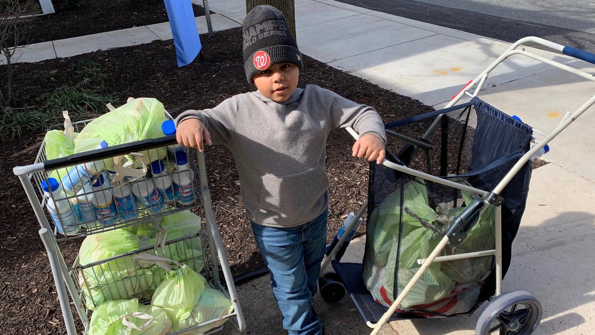Cavanaugh Bell, 7, of Gaithersburg, Maryland is helping others out of his own savings during the coronavirus outbreak.