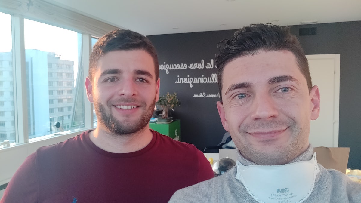 Engineer Romaioli and CEO Fracassi in their Brescia office.