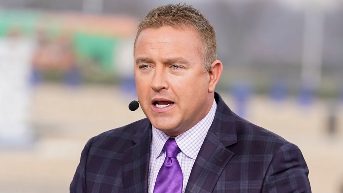 ESPN's Kirk Herbstreit apologized Tuesday after suggesting University of Michigan could use the coronavirus pandemic as an excuse to dodge a scheduled game with Ohio State. (Steve Limentani/ISI Photos/Getty Images)