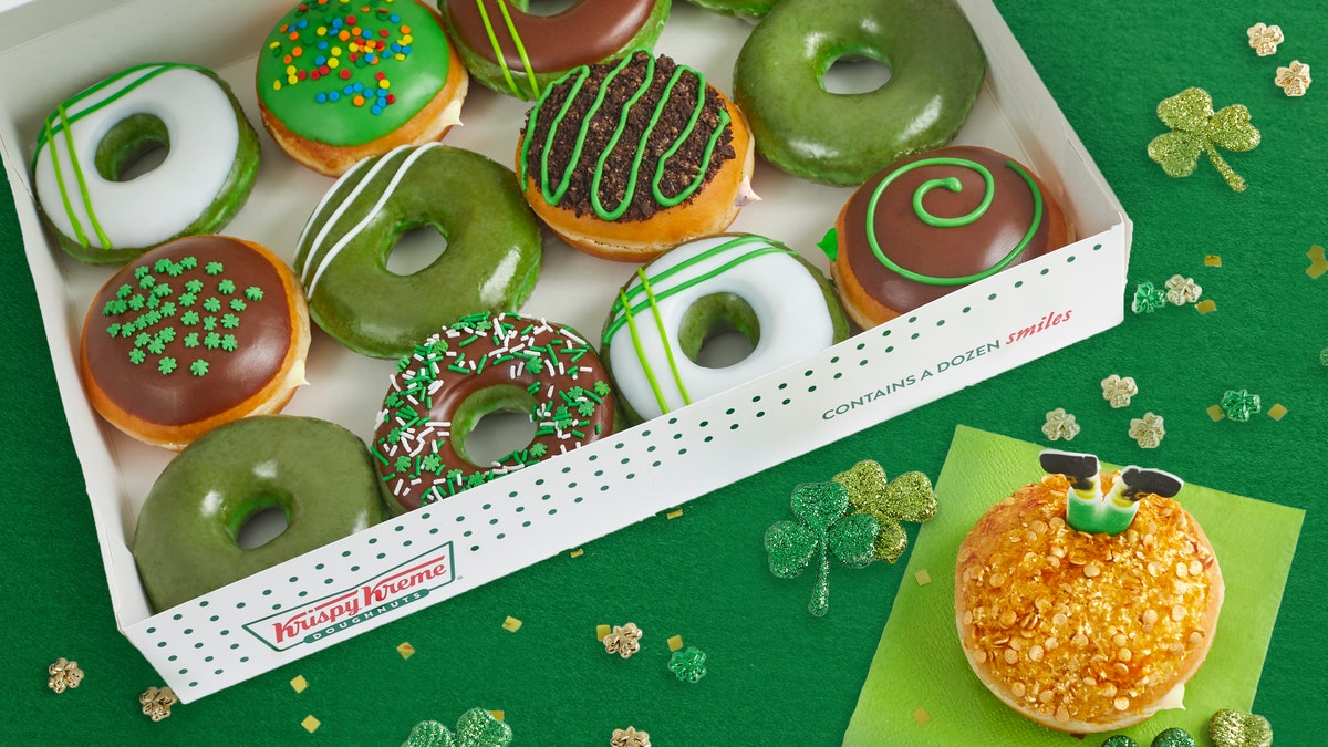 “Do you love doughnuts? Leprechauns sure do. They turned all our doughnuts GREEN,” said Dave Skena, the chief marketing officer for Krispy Kreme.