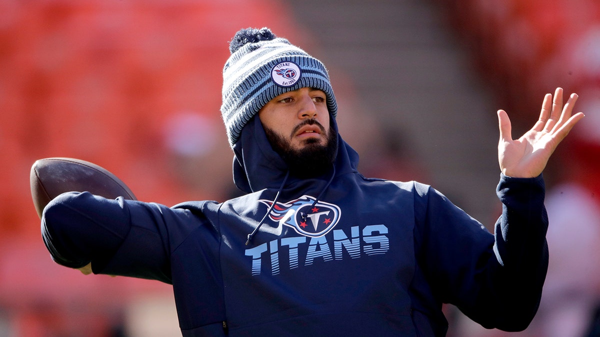 Marcus Mariota turned into a backup in 2019. (AP Photo/Charlie Riedel, File)