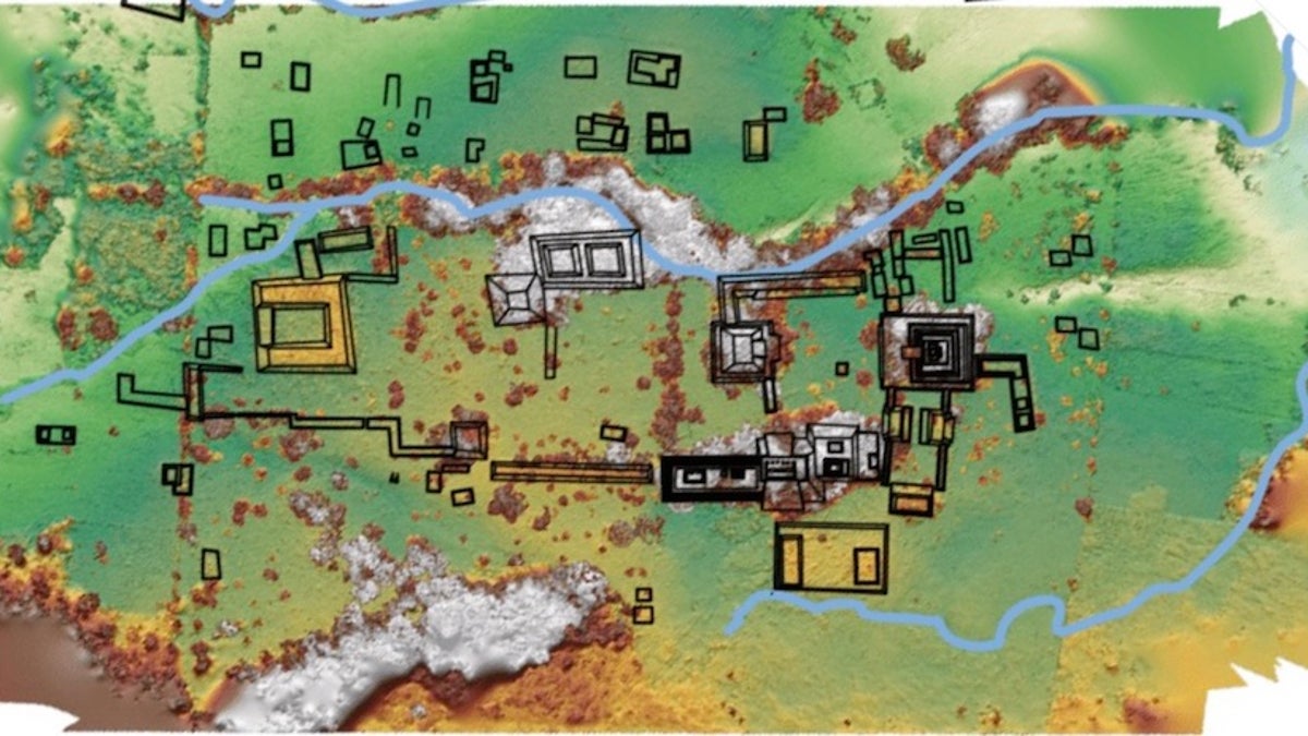 A map of the excavation site.