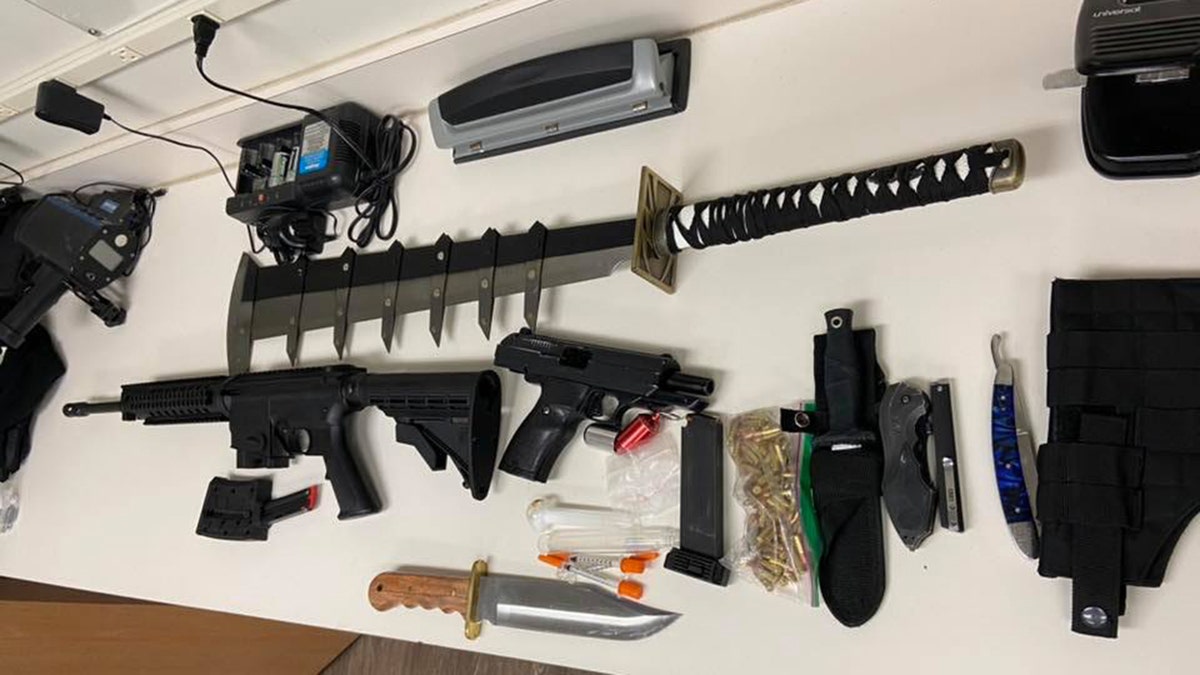 A  traffic stop in Michigan led to the seizure of a weapons cache including the "Ancient Sword of the Meth King." 