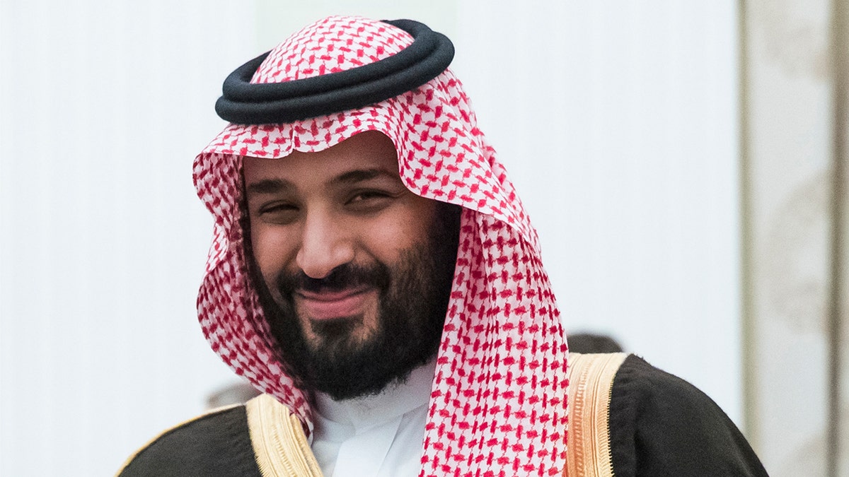 Saudi Crown Prince Mohammed bin Salman smiling