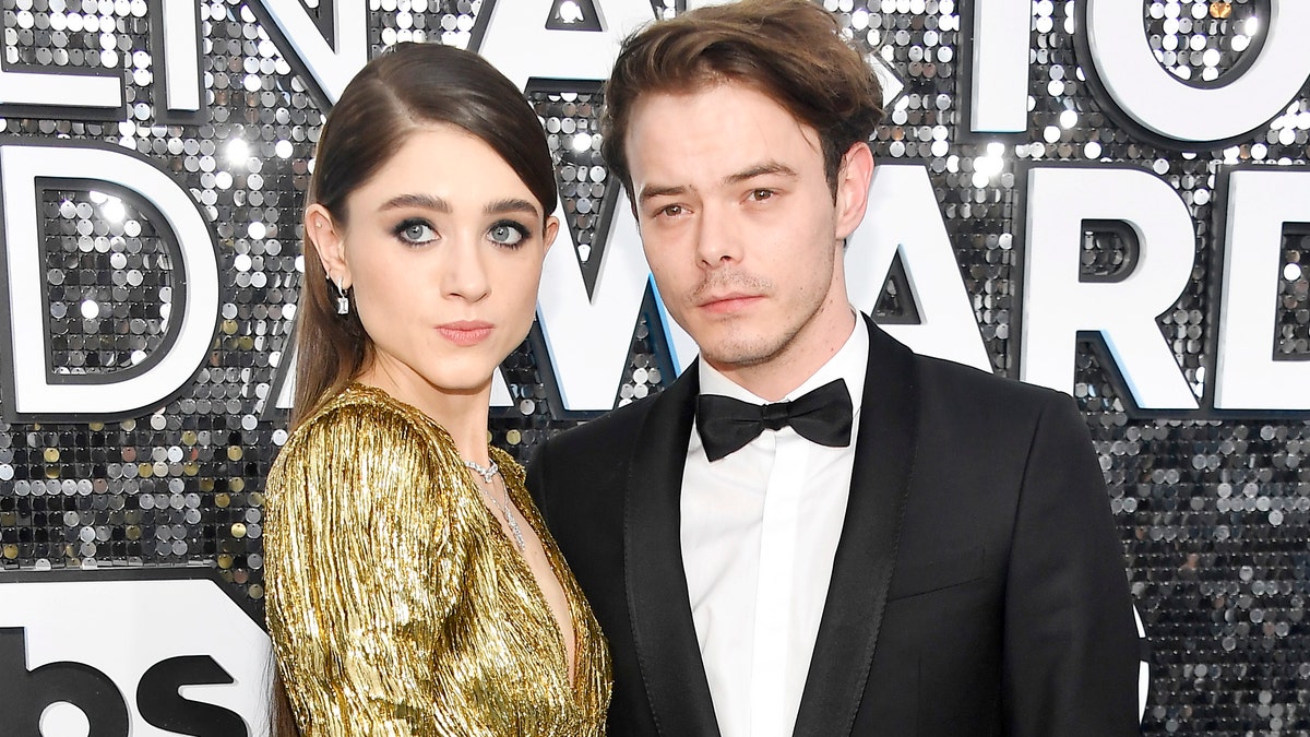 Natalia Dyer and Charlie Heaton co-star in 'Stranger Things.' (Photo by Frazer Harrison/Getty Images)