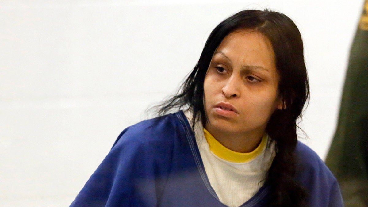 Pearl Sinthia Fernandez, 29, made an appearance in Lancaster Superior Court, where her arraignment was postponed. Tuesday, May 28, 2013. Fernandez, along with her boyfriend, Isauro Aguirre, were charged today with capital murder in the beating of the Fernandez's 8-year-old son, who died last week. The murder charge includes the special circumstance allegation of murder during the commission of torture. The District Attorney's Office will decide later whether to seek the death penalty against the pair. (Photo by Irfan Khan/Los Angeles Times via Getty Images)
