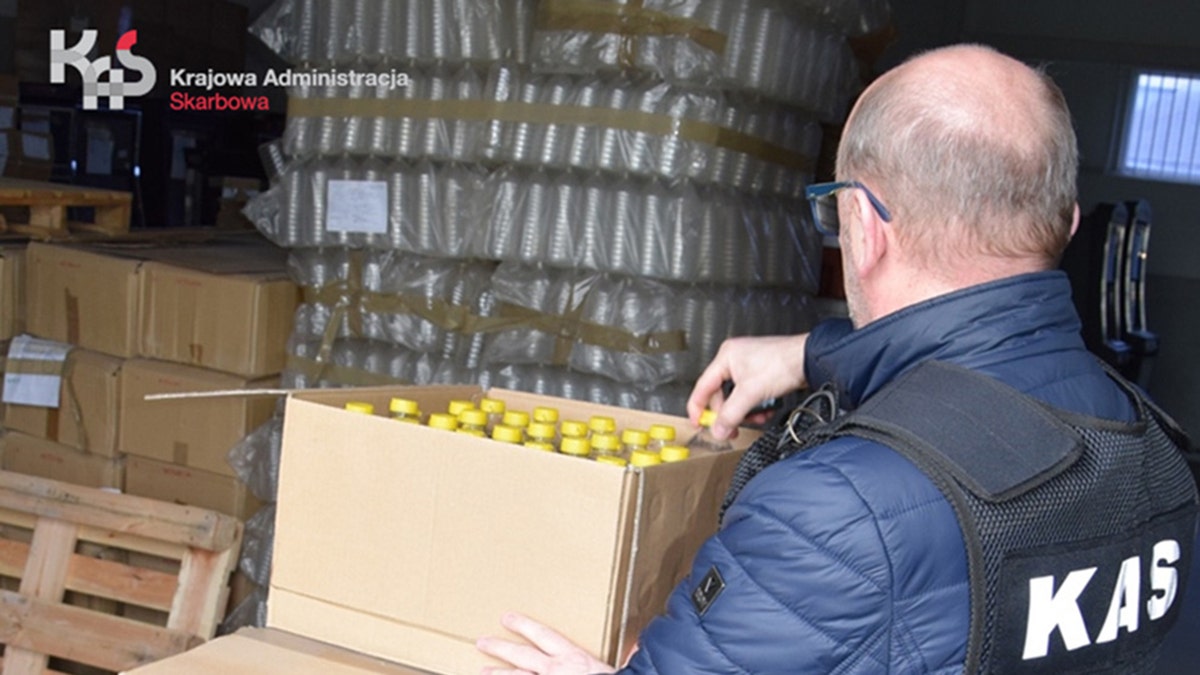 Some 660 gallons of confiscated alcohol have been donated to be used to help make disinfectants to fight coronavirus in Poland.