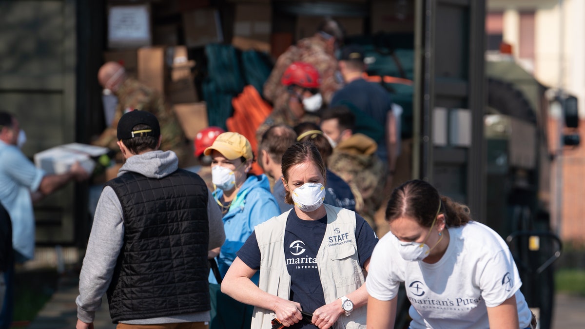 Disaster response specialists set up the Samaritan's Purse Emergency Field Hospital in Cremona, about 50 miles outside of Milan, to help care for an overflow of COVID-19 patients in northern Italy.