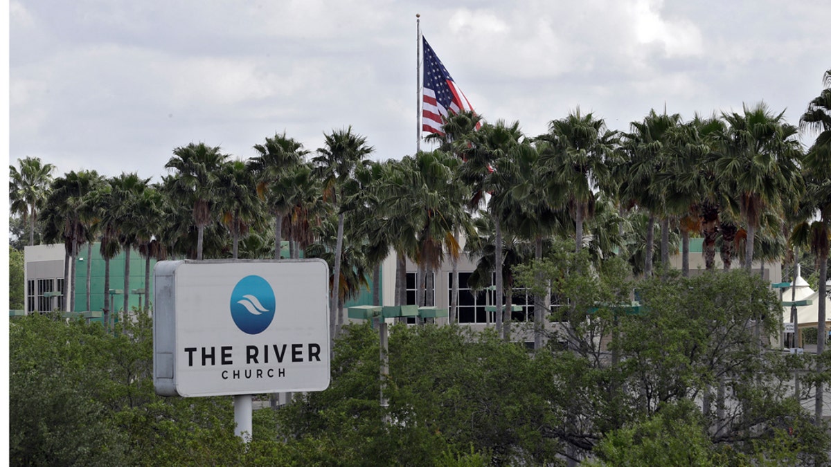 The River Church is shown Monday, in Tampa, Fla. The Hillsborough County Sheriff's Office has warned the megachurch about violating a safer-at-home order in place to limit the spread of coronavirus. (AP Photo/Chris O'Meara)