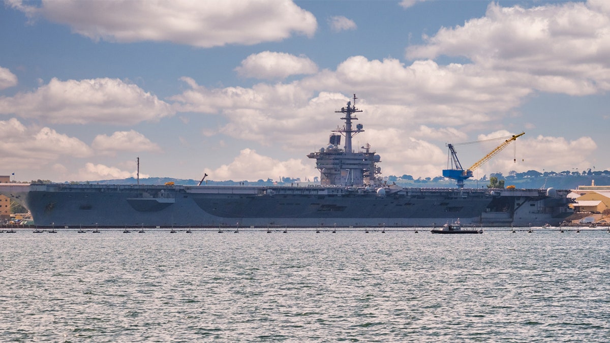 The Navy’s 7th Fleet said in a statement the kits have been sent to the aircraft carrier Theodore Roosevelt (pictured) and the amphibious assault ship USS America underway in the South China Sea.
