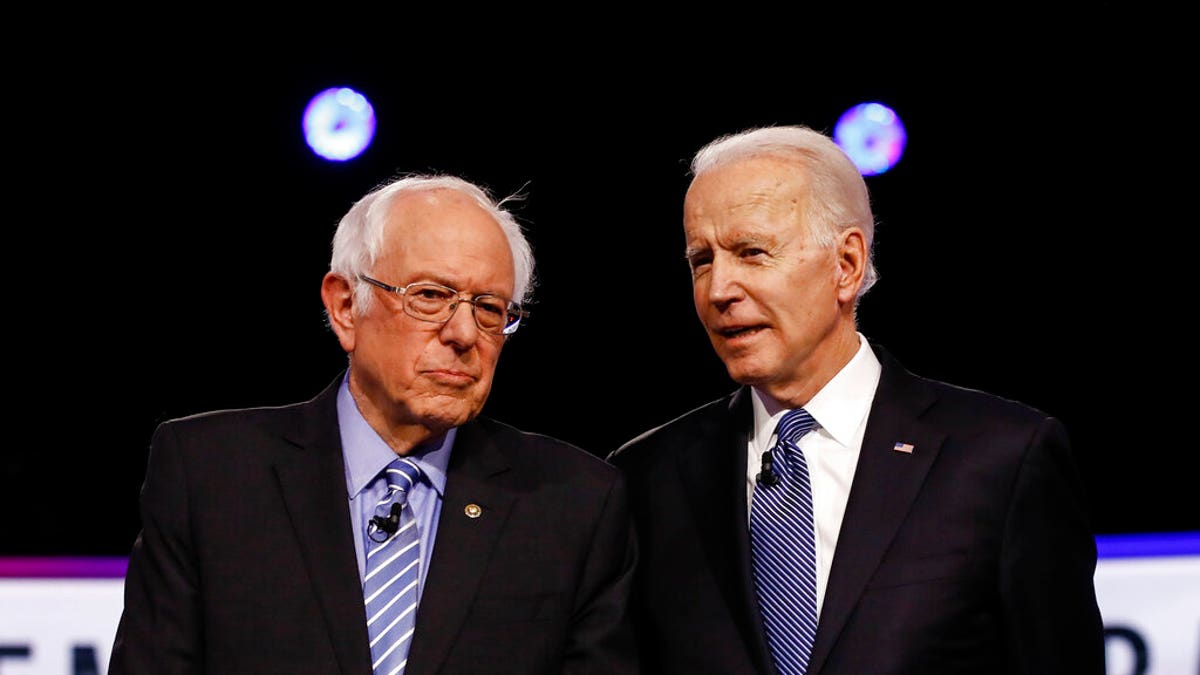 President Joe Biden and independent Vermont Sen. Bernie Sanders