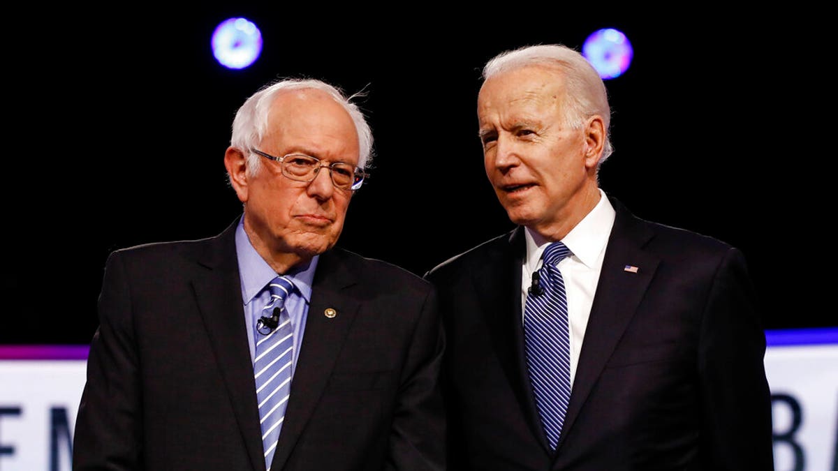 President Joe Biden and independent Vermont Sen. Bernie Sanders