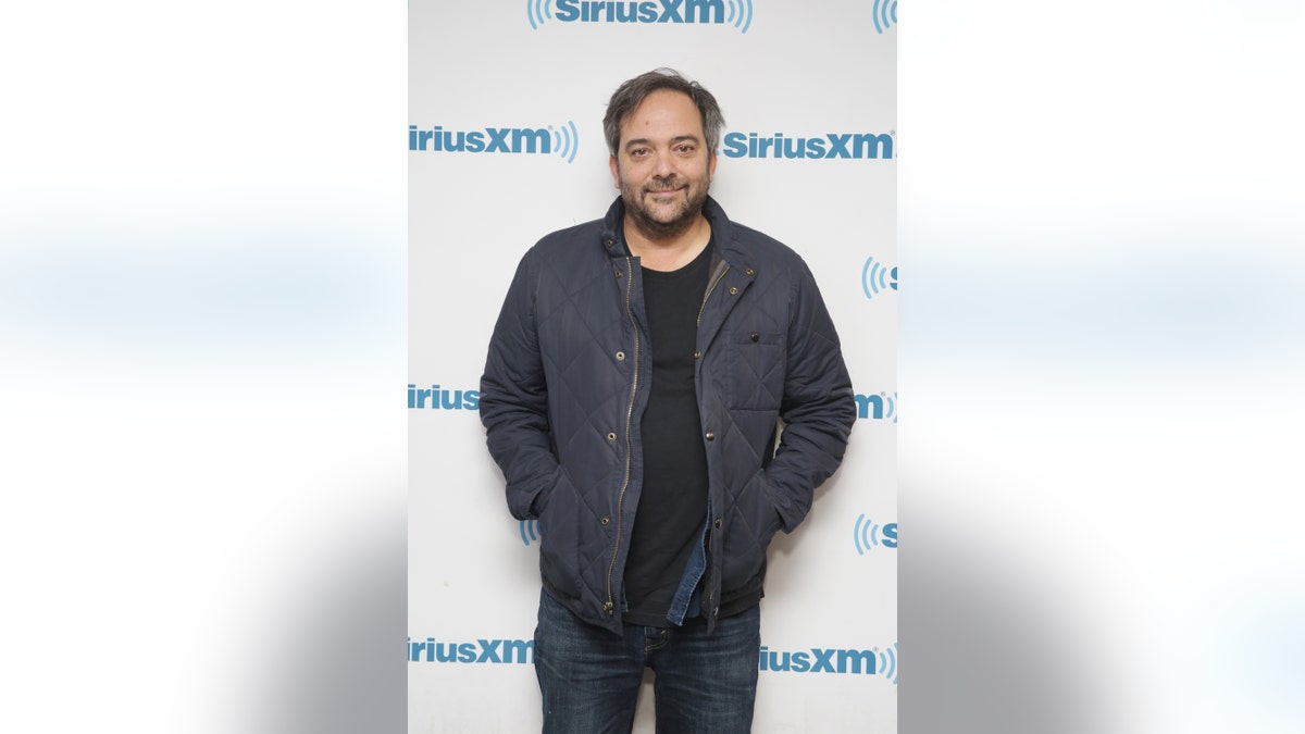 Musician/composer, Adam Schlesinger visits SiriusXM Studios on April 19, 2018 in New York City.