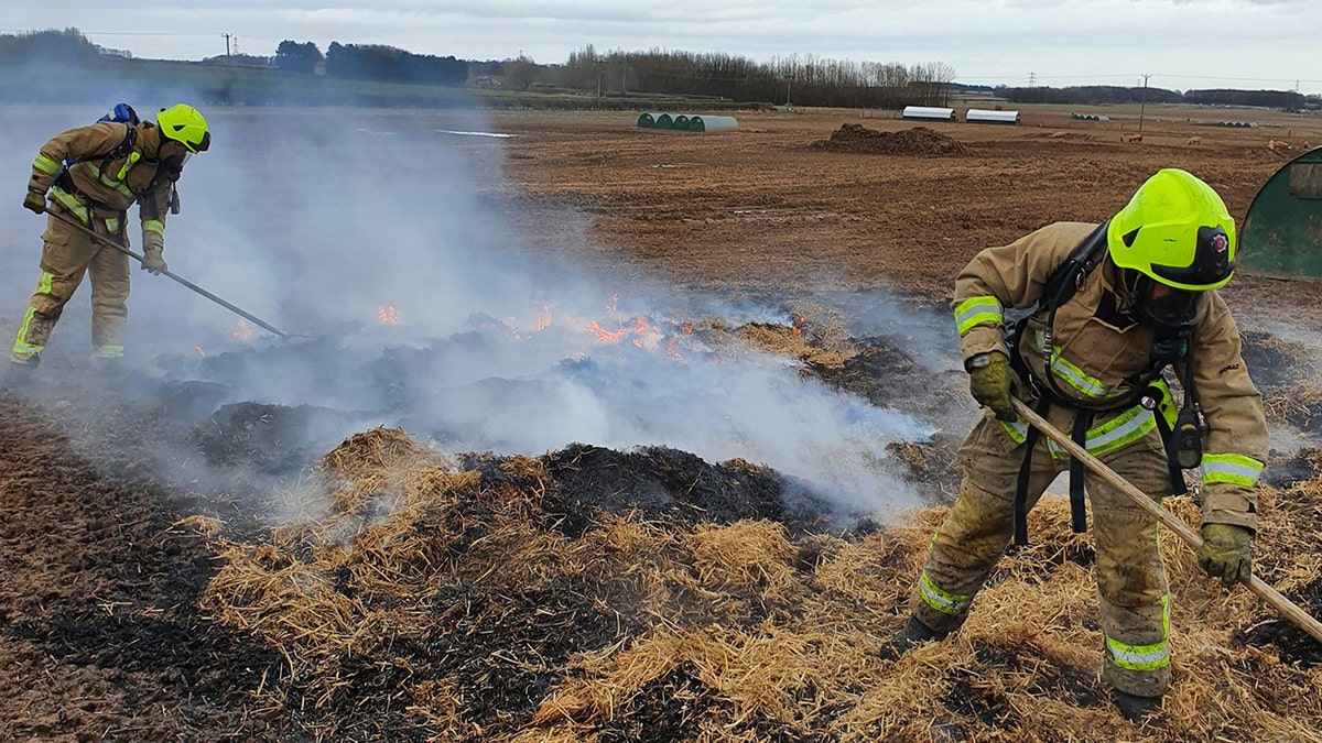 Firefighters were called to deal with the pigpen fire. (Russell Jenkinson, North Yorkshire Fire and Rescue Service)