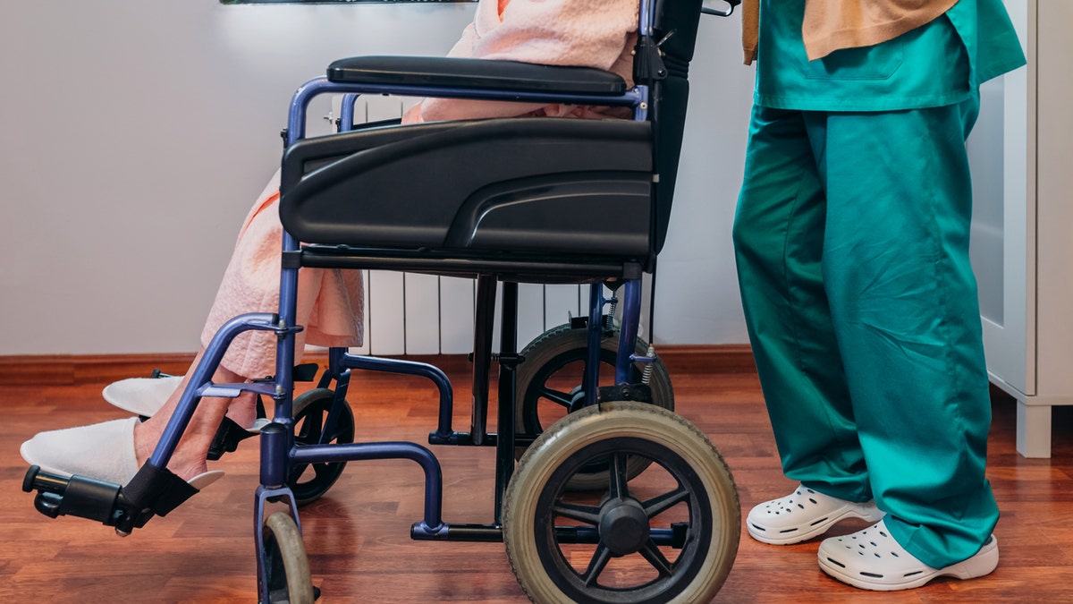 elderly female patient wheelchair