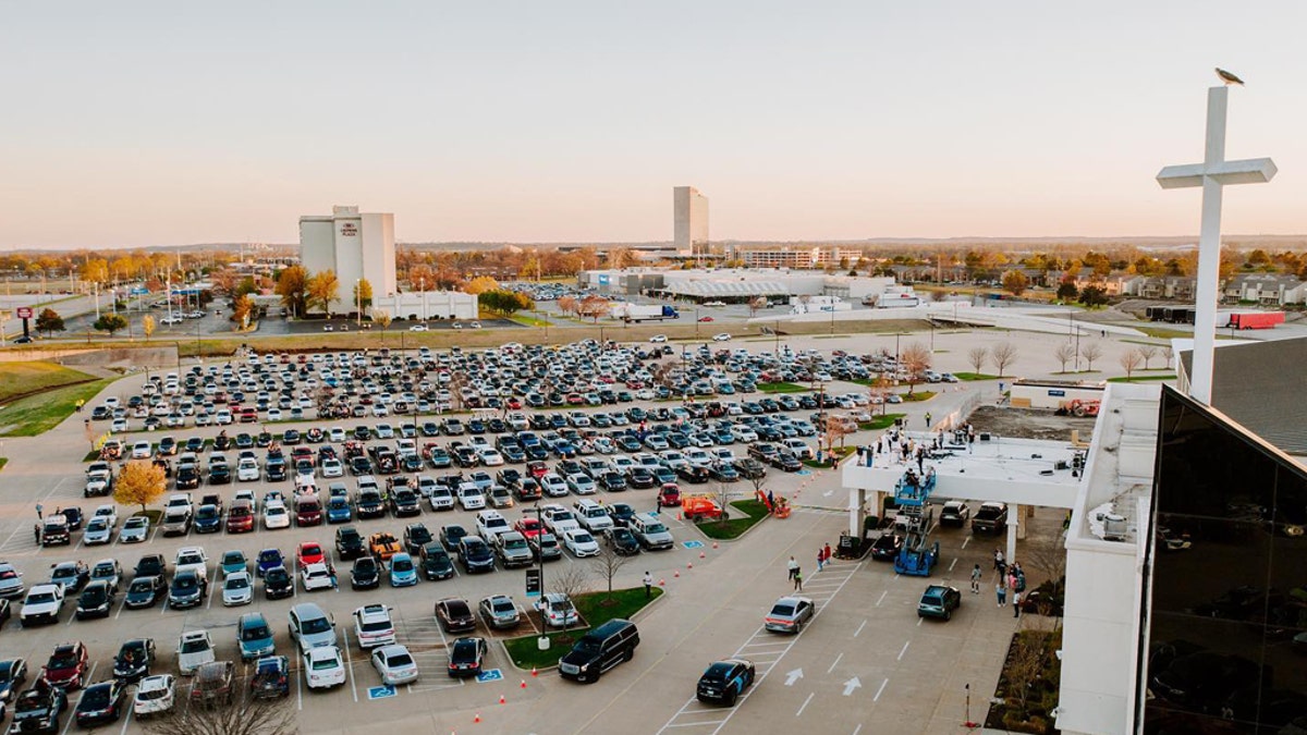 Victory Church in Tulsa, Oklahoma is hosting drive-in services multiple times throughout the week.