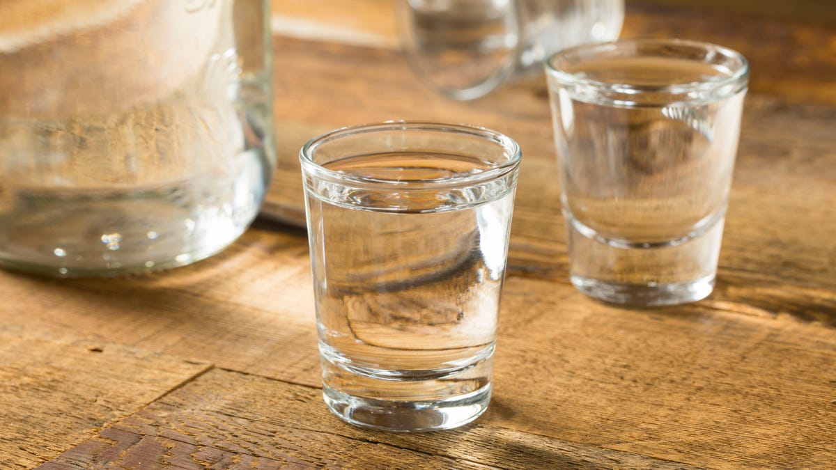 Boozy Alcoholic American Moonshine Shots