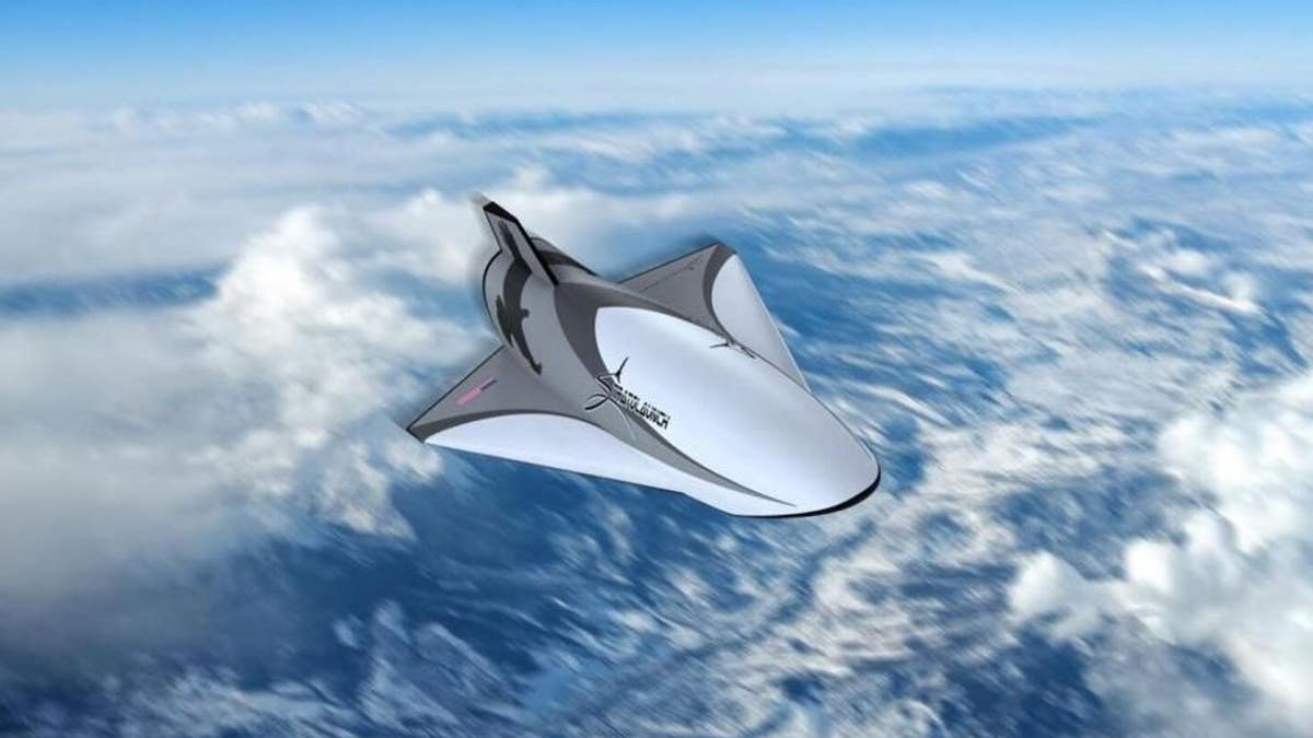 Stratolaunch's Talon-A is shown here in an artist's concept.