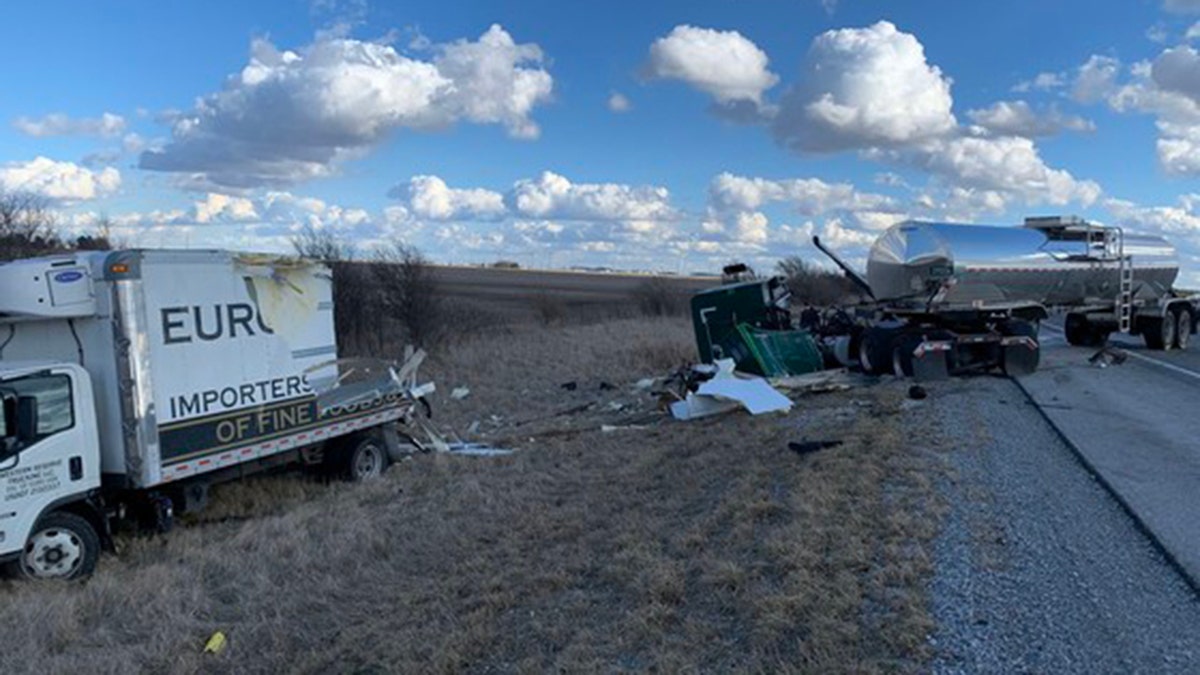 A second crash was reported a mile down the interstate shortly after the initial crash.