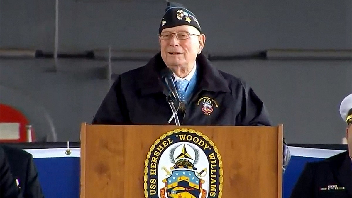 “The commissioning of this ship is one of the realities I am extremely humble about,” Hershel “Woody” Williams said.