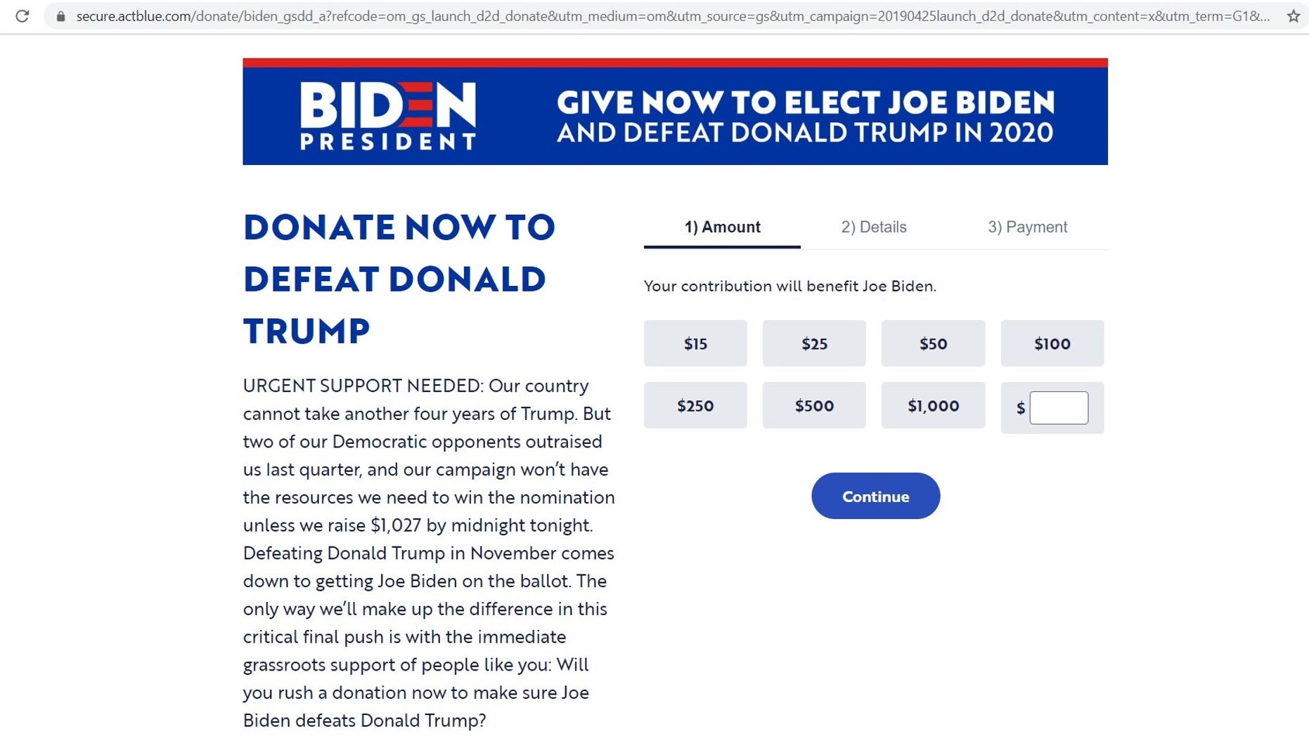 March 10th Primary Biden-Sander-screenshot