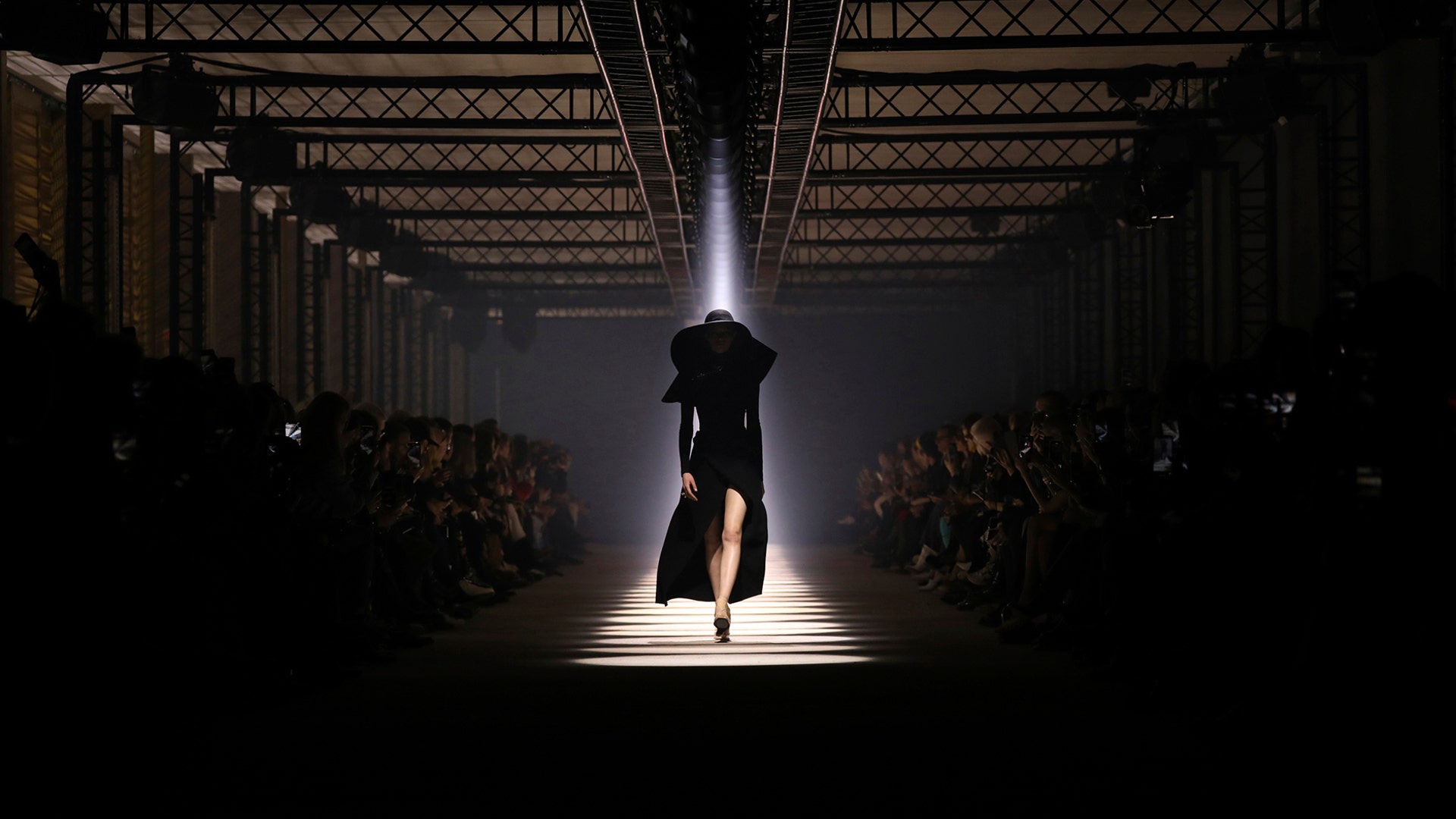 A model wears a creation for the Givenchy fashion collection during Women's fashion week Fall/Winter 2020/21 presented in Paris, March 1, 2020. 