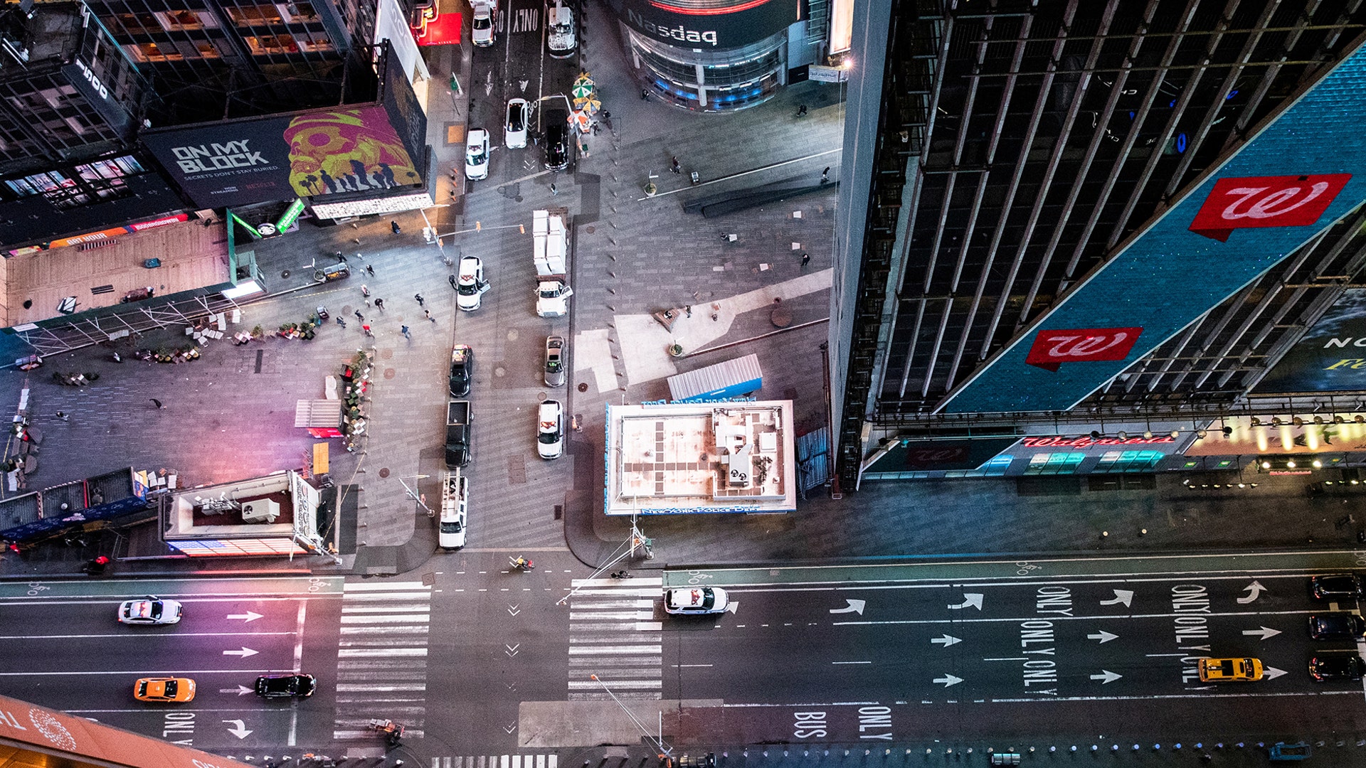 An empty Times Square is seen following the outbreak of coronavirus in New York City, March 18, 2020.