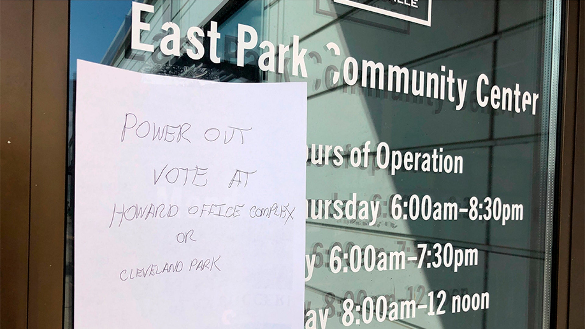 A polling location is closed due to no power after deadly storms passed through the state, in Nashville, Tenn. As Super Tuesday voting got underway, deadly storms that spawned tornadoes and heavy rains left treacherous conditions in at least two of the 14 states where residents were voting. Nashville Mayor John Cooper said alternate sites were arranged for 15 polling places out of the 169 precincts in Nashville's combined city-county area.