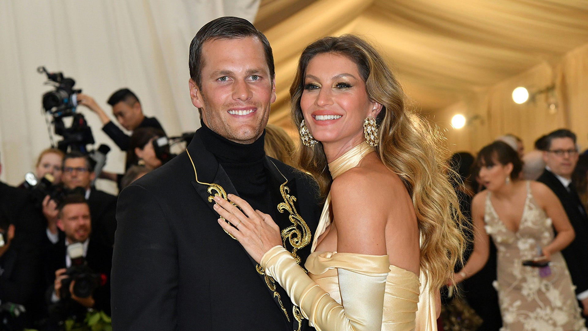 Tom Brady and wife Gisele Bundchen arrive for the Met Gala on May 7, 2018, at the Metropolitan Museum of Art in New York. 