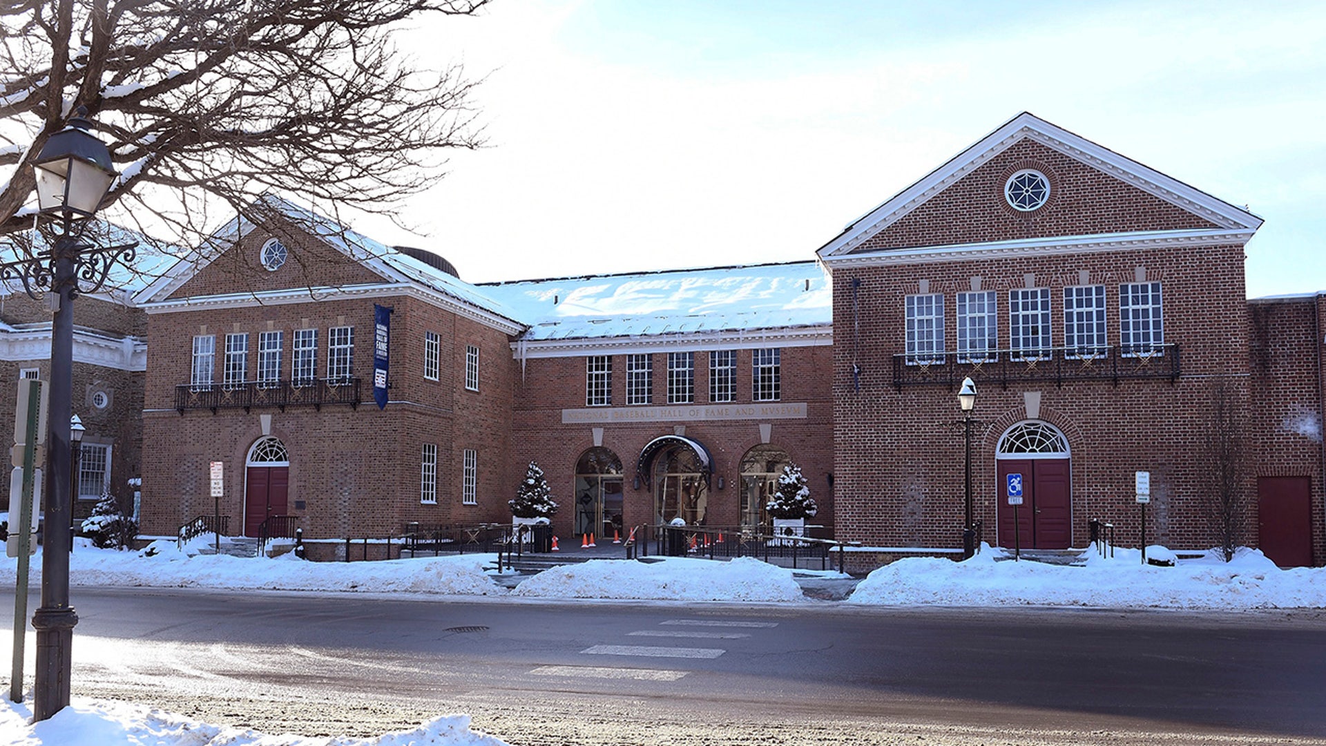National Baseball Hall of Fame and Museum stands in Cooperstown, N.Y. On Saturday, March 14, 2020, the hall said it will close to the public beginning Sunday at 5 p.m. due to the coronavirus outbreak.