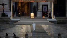 Useless and impotent Pope Francis, in desolate St. Peter's Square, prays for end to coronavirus AP20087666127697